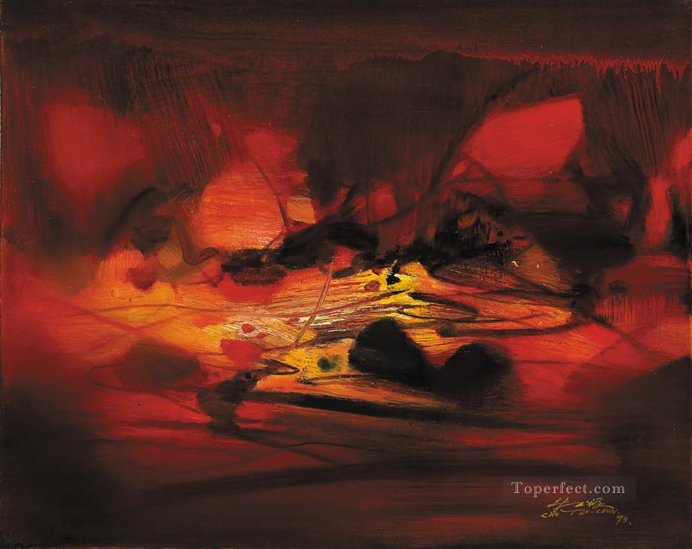 Red Composition ZDQ China Abstract Oil Paintings